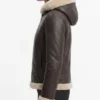 Calista Dark Brown Shearling Leather Jacket