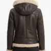 Calista Brown Shearling Leather Jacket