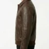 A2 Flight Brown Bomber Leather Jacket