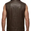 Mens Classic Brown Leather Vest