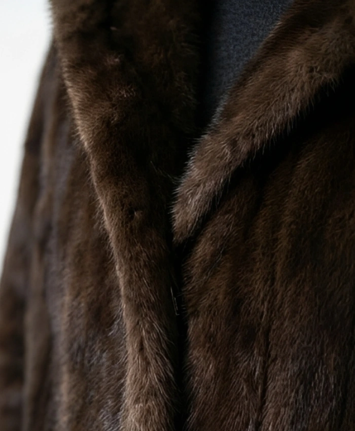 Mens Dark Brown Fur Coat
