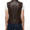 Womens Dark Brown Biker Leather Vest