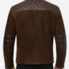 Dark Brown Suede Leather Jacket Cafe Racer Style For Mens