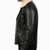 Furton Leather Biker Black Jacket