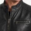Jackson Biker Leather Vest Close Up
