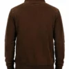 Kenton Hooded Mocha Suede Pullover Jacket For Men