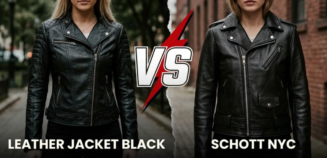 Leather Jacket Black vs Schott NYC Comparison guide