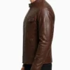 Men's Bickford Cognac Brown Biker Real Leather Jacket