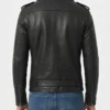 Men's Black Lambskin Biker Asymmetrical Jacket