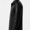 Mens Bristol Black Lambskin 3-4 Length Car Coat