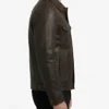 Buy Mens Dark Brown Leather Trucker Jacket