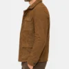 Brown Slim Fit Leather Suede Jacket for Men