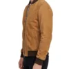 Mens Tan Suede Bomber Jacket