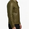 Buy Mens Trucker Olive Leather Jacket