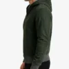 Nintenzo Green Hooded Suede Bomber Jacket For Men
