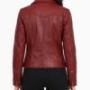Womens Real Leather Asymmetrical Biker Style Jacket