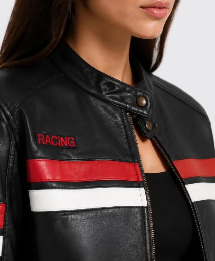 Redline Moto Racing Leather Jacket For Women