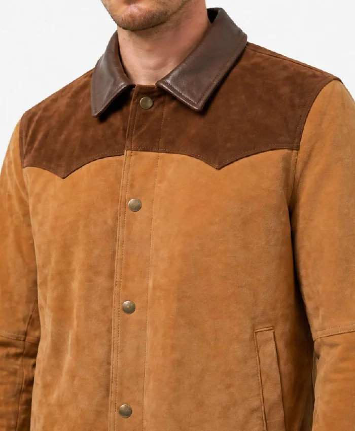 Scully Burnished Suede Color Block Jacket For Mens