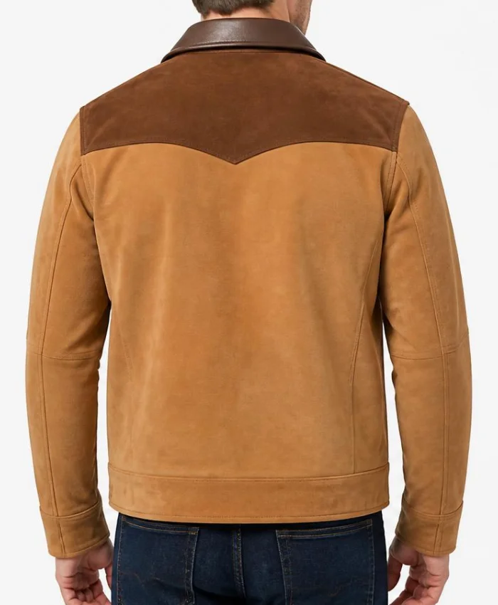 Scully Burnished Suede Color Block Mens Jacket