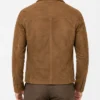 Mens Slim Fit Brown Suede Leather Jacket