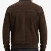 Sven Mocha Suede Bomber Jacket For Men