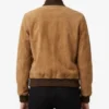Buy Womens Tan Suede Bomber Jacket