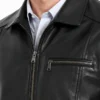 Ting Bomber Genuine Leather Jacket For Men
