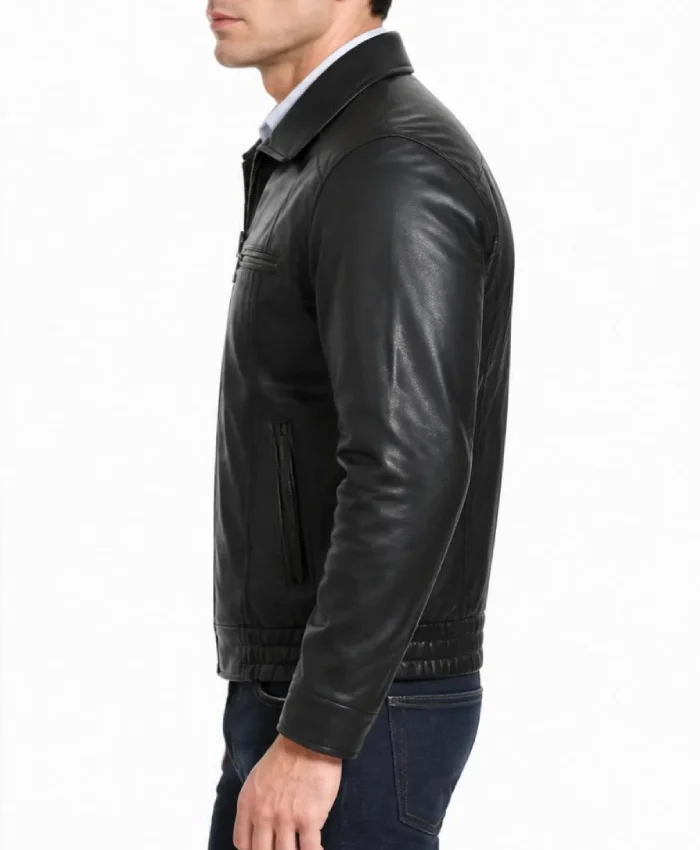 Ting Bomber Genuine Leather Jacket For Mens