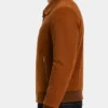 Tomchi Tan Suede Leather Jacket Mens