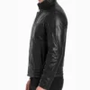 Triple Pocket Leather Bomber Jacket