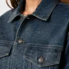Washed Oversized Leather Jacket For Women
