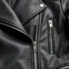 Black Biker Quilted Leather Jacket for womens