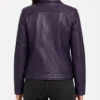 Purple Jose Womens Harrington Leather Jacket