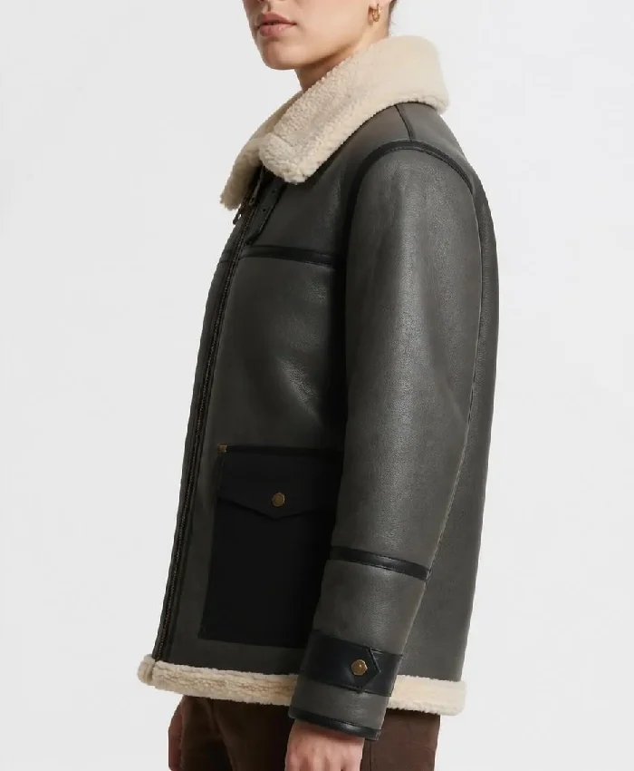 Womens Lumina Shearling Leather Jacket