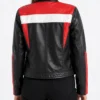Scarlet Womens Cafe Racer Color Block Jacket