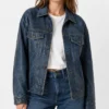 Buy Womens Washed Oversized Leather Jacket