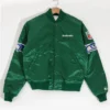 Green Seattle Seahawks 1990s Satin Jacket