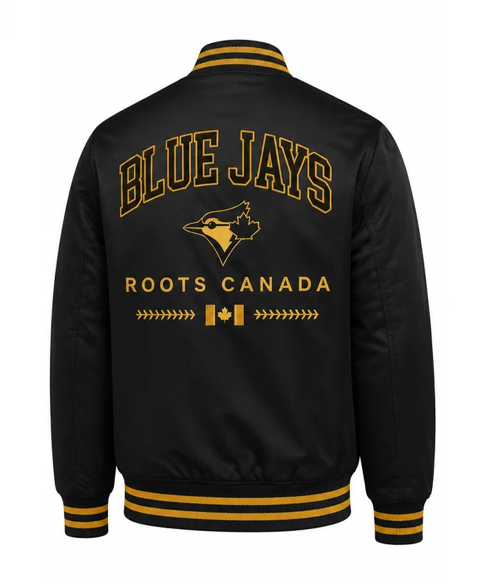 2026 Blue Jays 50th Seasons Roots Canada Satin Jacket Back