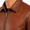 Mens Coffmen A2 Leather Bomber Jacket in Brown