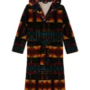 Aztec Print Hooded Bathrobe
