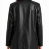 Oversized Leather Black Blazer for Women
