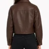 Buy Womens Brown Cropped Leather Jacket
