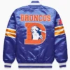 Denver Broncos Exclusive Satin Jacket in Blue