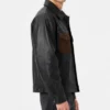 Black Fernando Leather Trucker Jacket