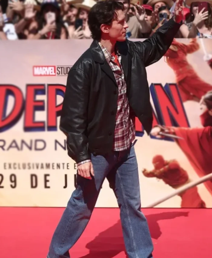 Tom Holland Spider-Man New Day Premier Leather Jacket