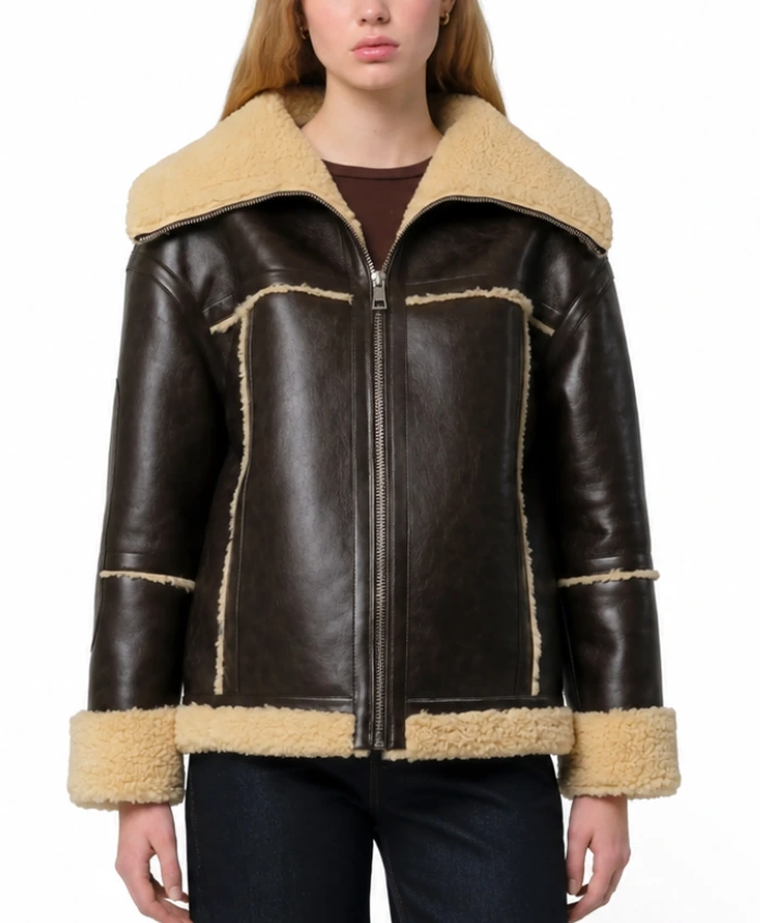 Shop Calina Bonded Shearling Coat