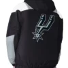 San Antonio Black Silver Spurs Charger Half-Zip Pullover Jacket