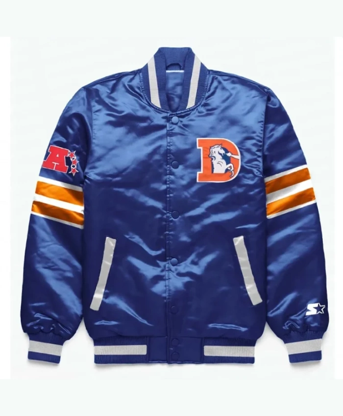 Buy Denver Broncos Exclusive Blue Satin Jacket