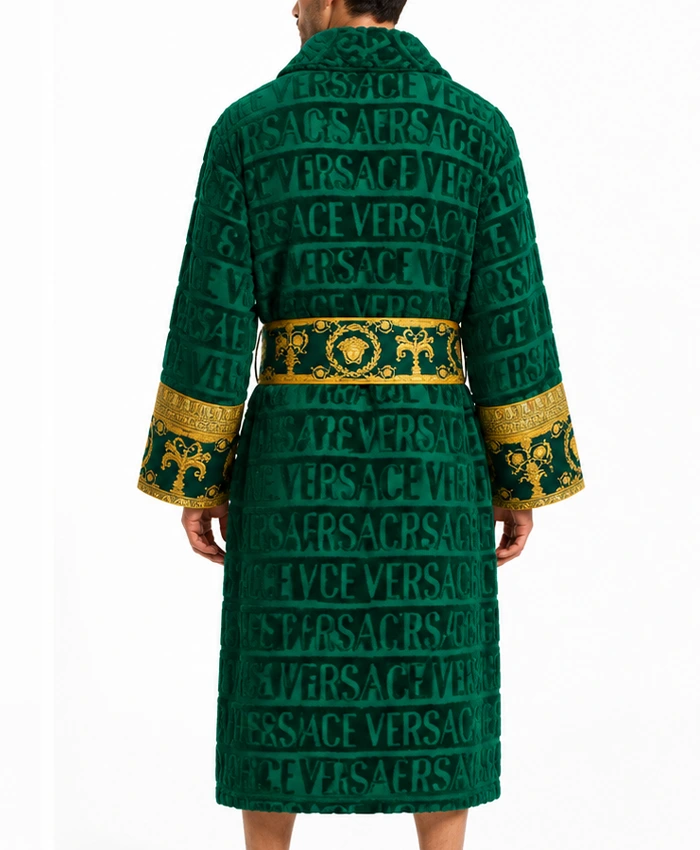 Green Baroque Versace Robe Back