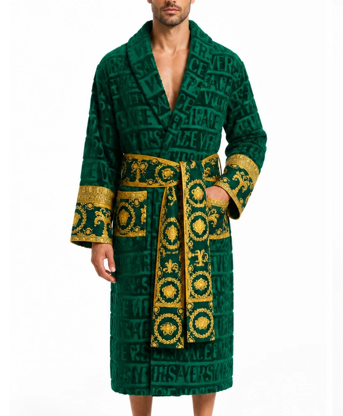 Green Baroque Versace Robe Front